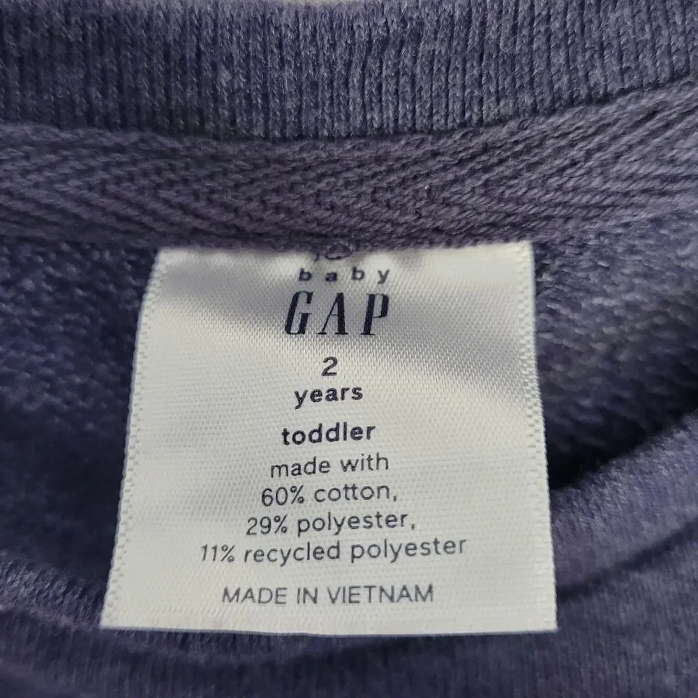 GAP blue short sleeve shooting star glitter sweatshirt dress with‎ pockets 2T